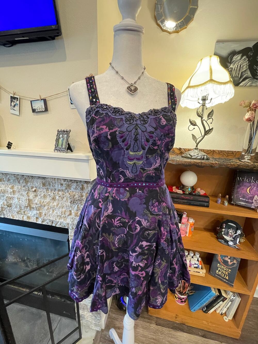 NWT vintage free people whimsygoth beaded dress